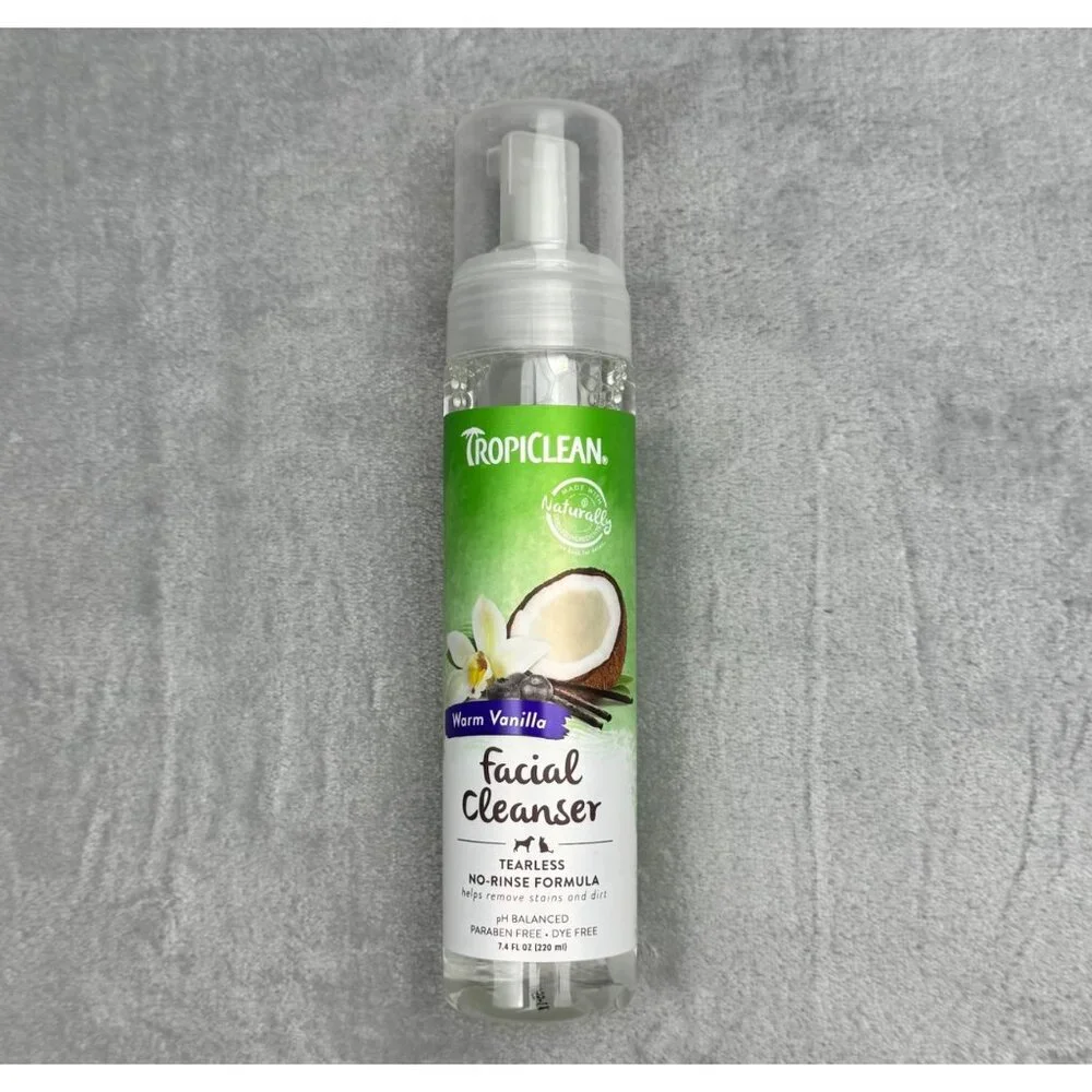 TROPICLEAN Waterless Facial Cleanser for Cats and‎ Dogs